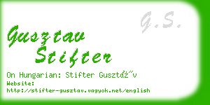 gusztav stifter business card